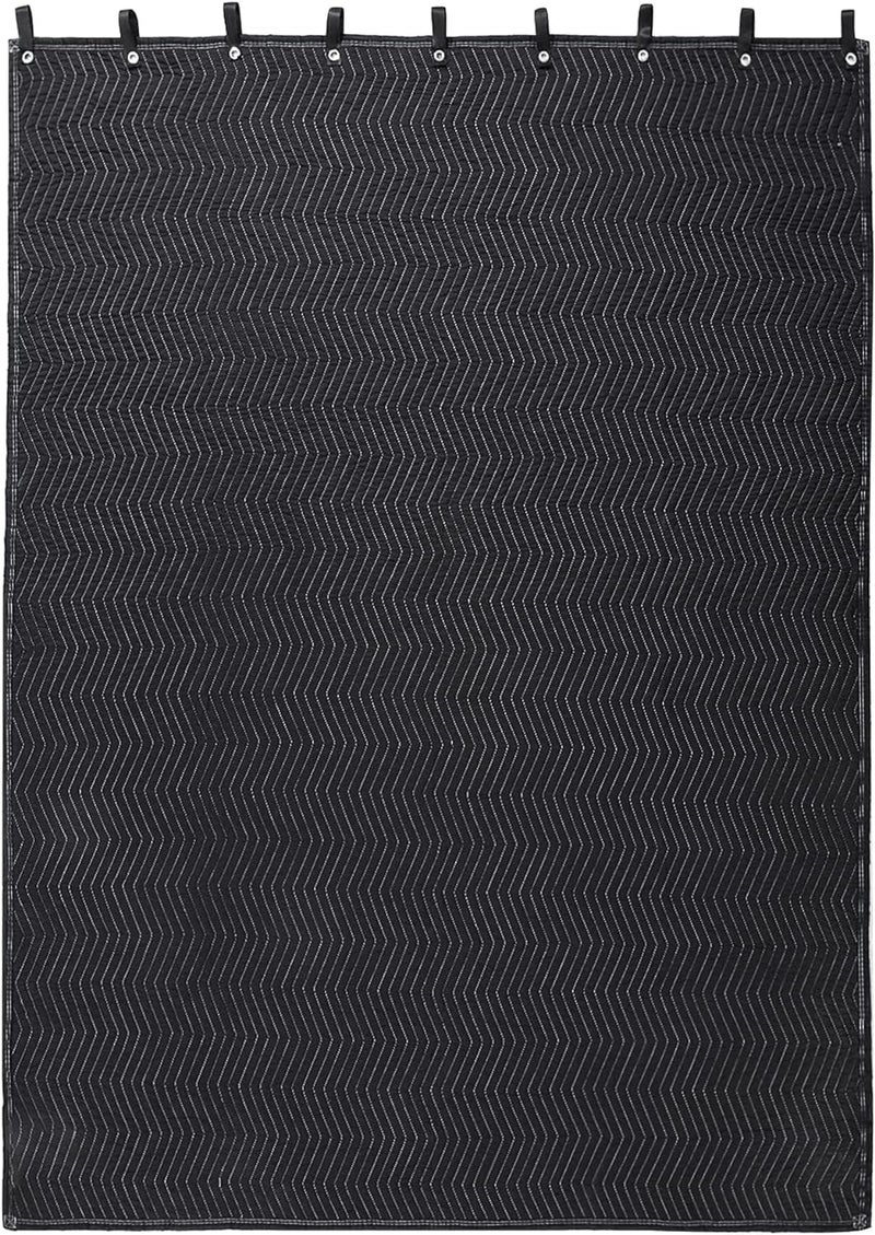 HOMBYS Large Sound Dampening Blanket, 80" x 72" Sound Absorbing Panel with Grommets for Wall Hanging, Noise Reduce Curtains for Recording Studio Use and Basements, 80" x 72", Black - Image 1